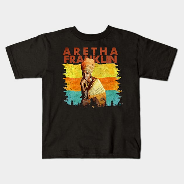Sing it, Aretha! Classic Music Tribute Tee Kids T-Shirt by Doc Gibby